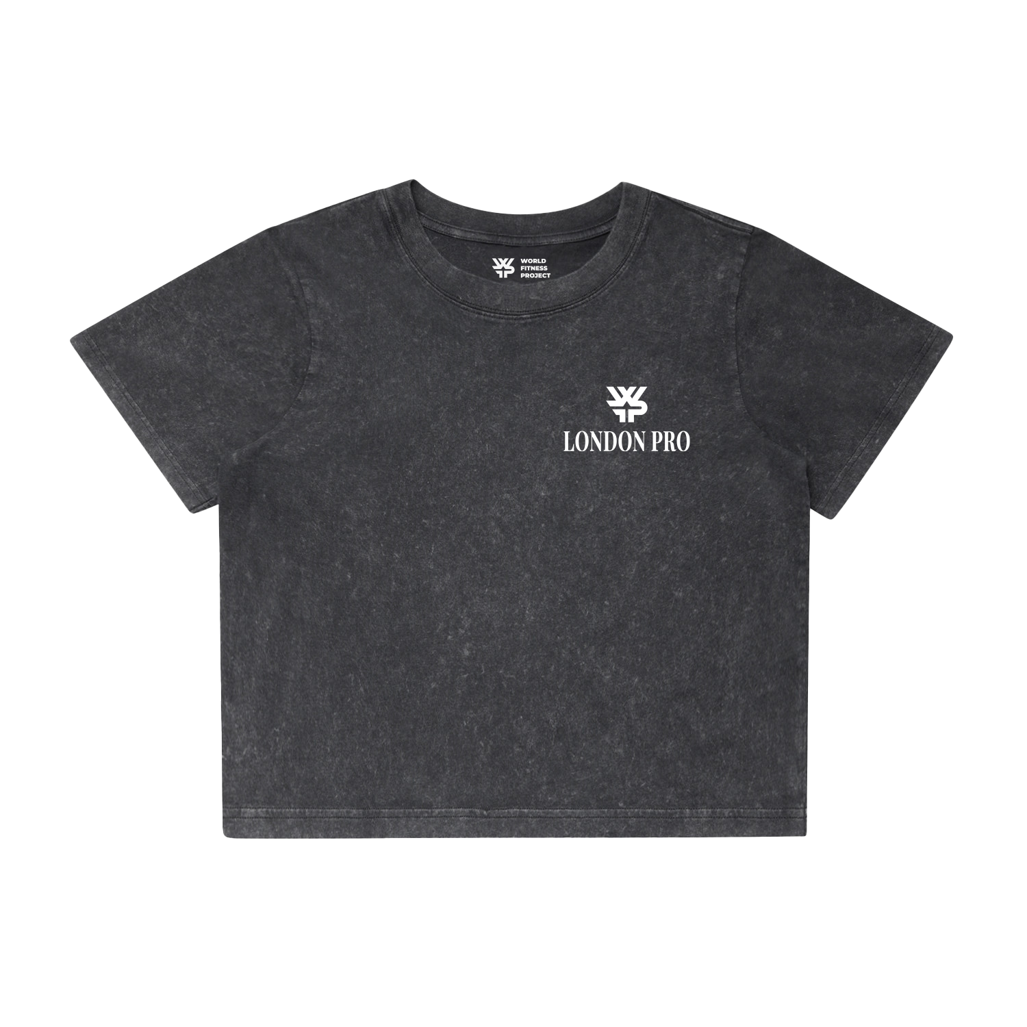 WFP London Pro Heavy wash Crop Tee- Black Stone
