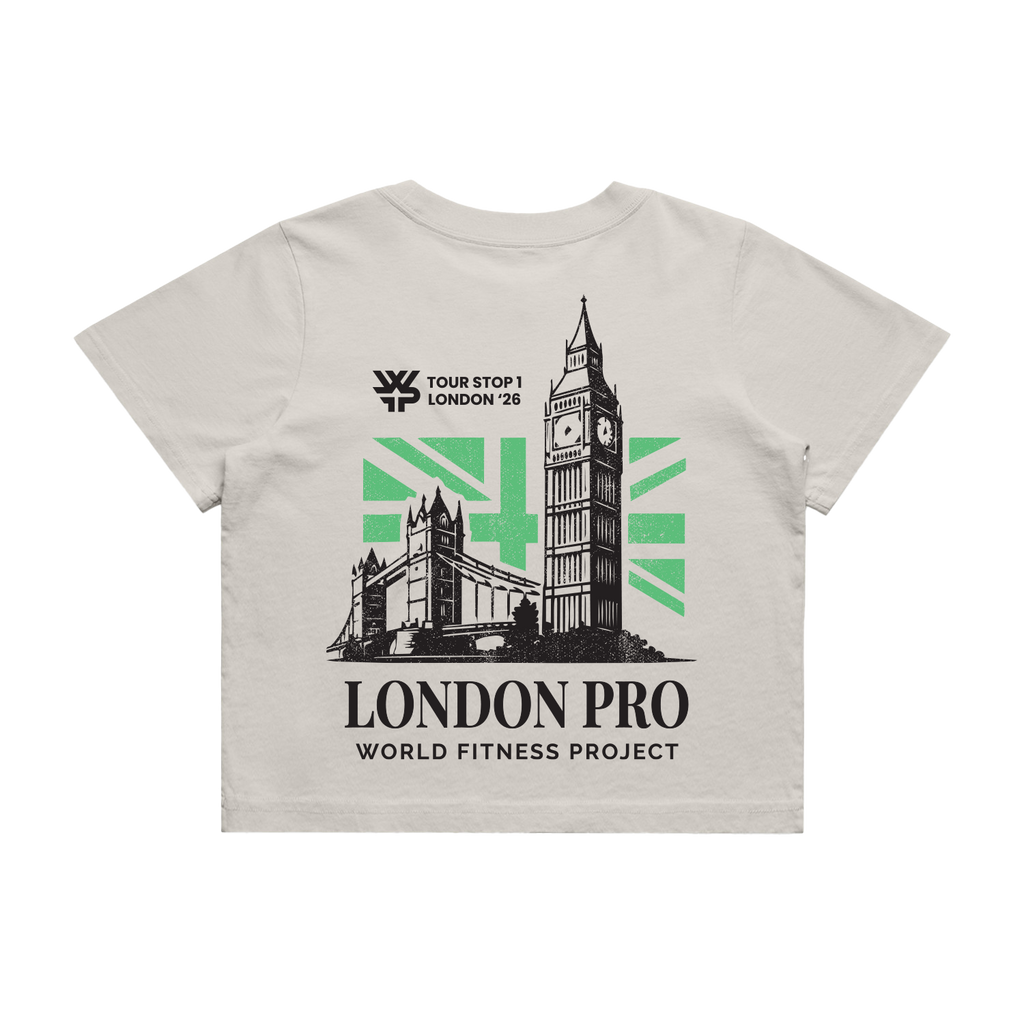 WFP London Pro Tower Bridge Crop Tee- Faded Bone