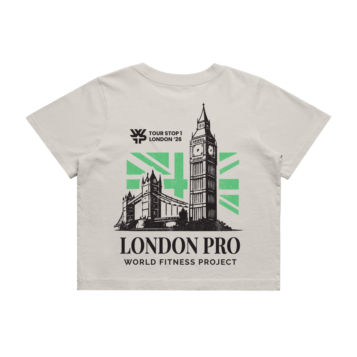 WFP London Pro Tower Bridge Crop Tee- Faded Bone