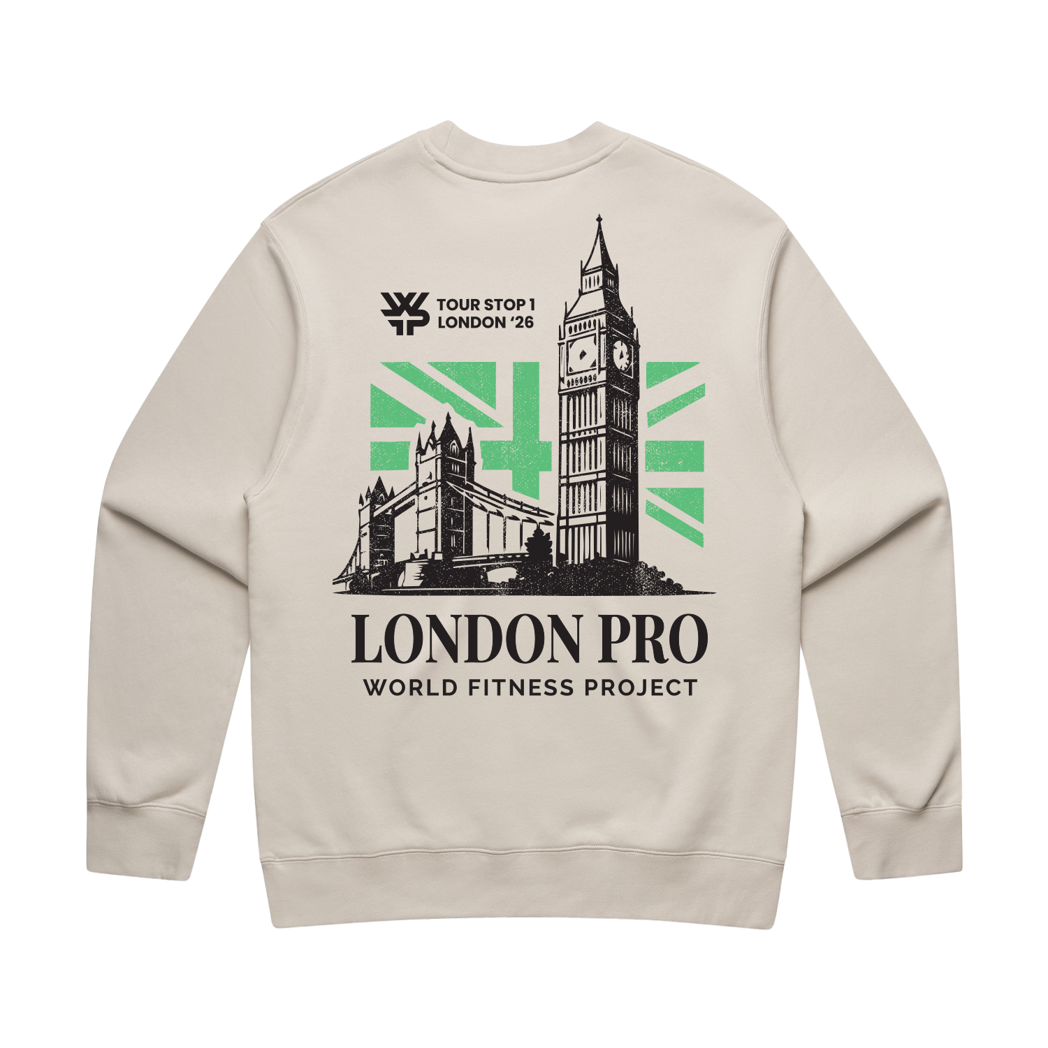 WFP London Pro Tower Bridge Crewneck- Bone