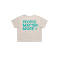 WFP People Matter More - Lifestyle Crop Tee - Bone